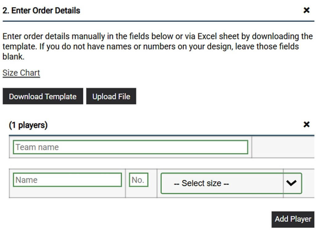 Enter Order Details